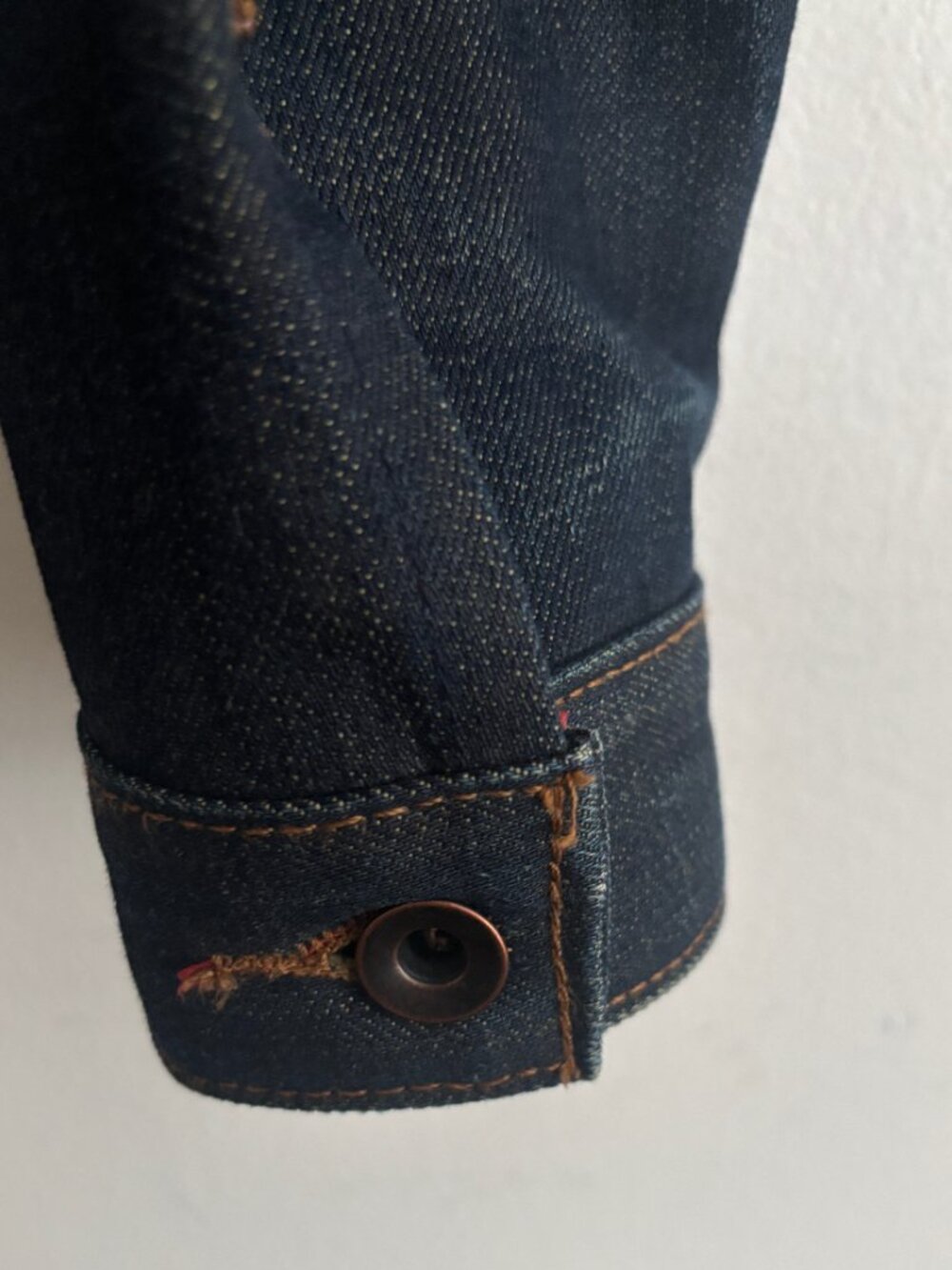 $800 Raleigh USA Cone Mills White Oak Blue/ Indigo Raw Denim Jacket- Small - Picture 6 of 12